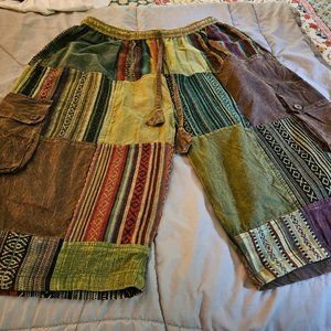 Womens fall bohemian fun long shorts